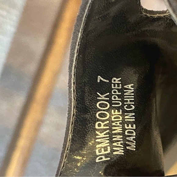 Silver Studded Double Ankle Strap Black Heels size 7 - Picture 6 of 8